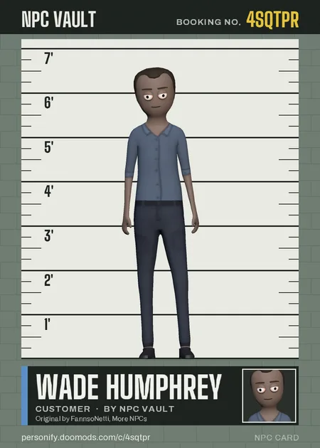 Wade Humphrey, customer, on the height chart