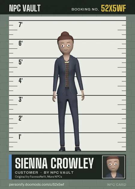 Sienna Crowley, customer, on the height chart