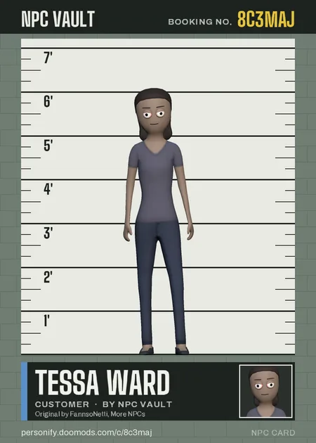 Tessa Ward, customer, on the height chart