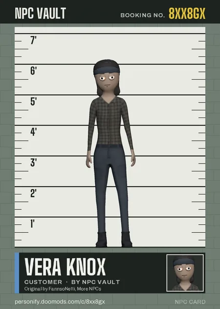 Vera Knox, customer, on the height chart