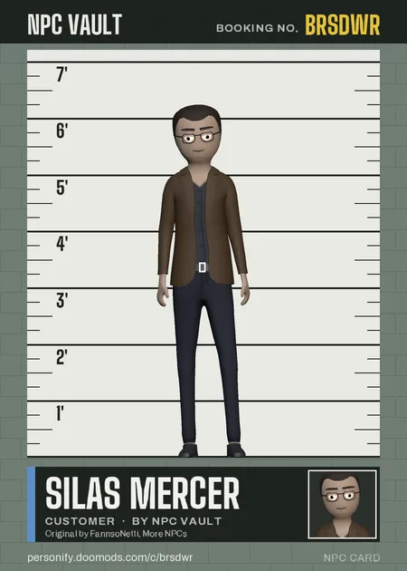 Silas Mercer, customer, on the height chart