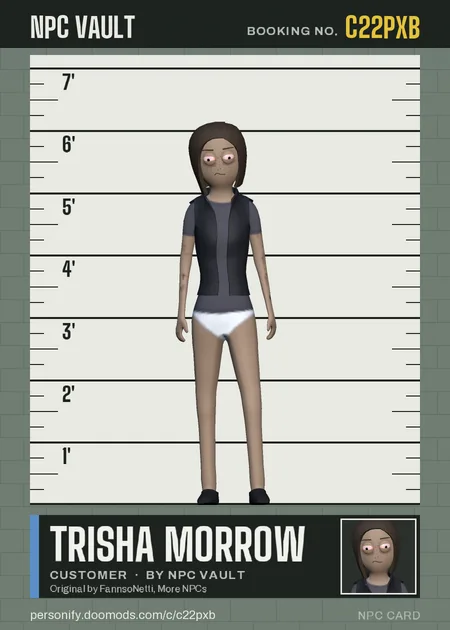 Trisha Morrow, customer, on the height chart