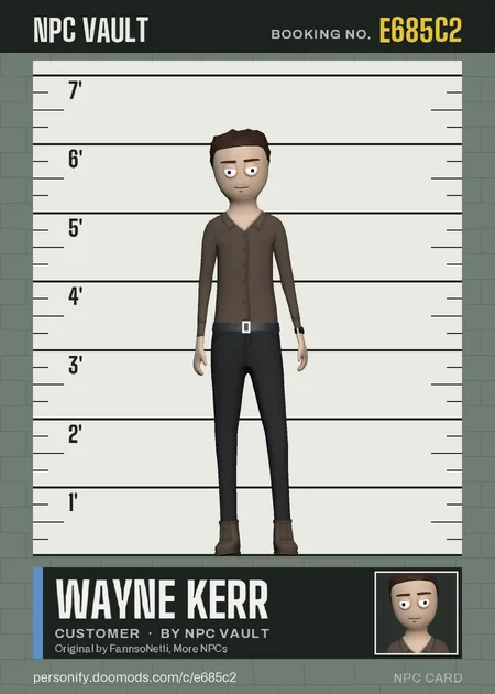 Wayne Kerr, customer, on the height chart