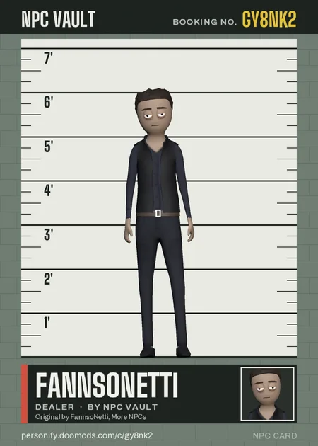 FannsoNetti, dealer, on the height chart