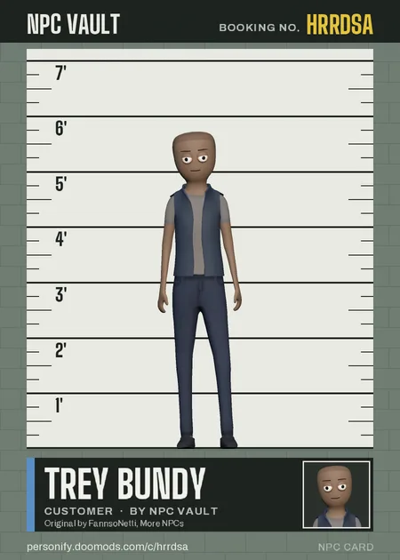 Trey Bundy, customer, on the height chart