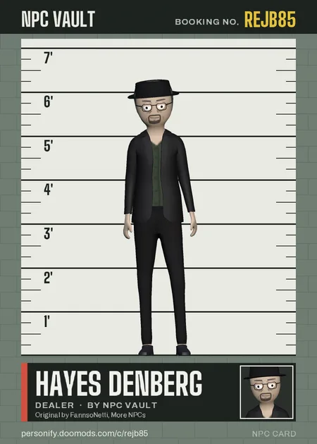 Hayes Denberg, dealer, on the height chart