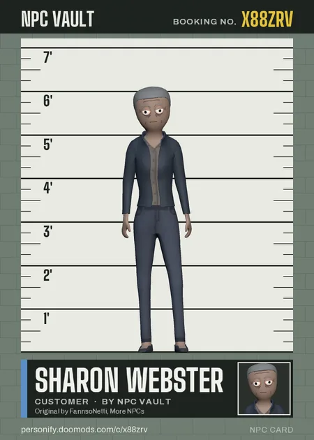 Sharon Webster, customer, on the height chart