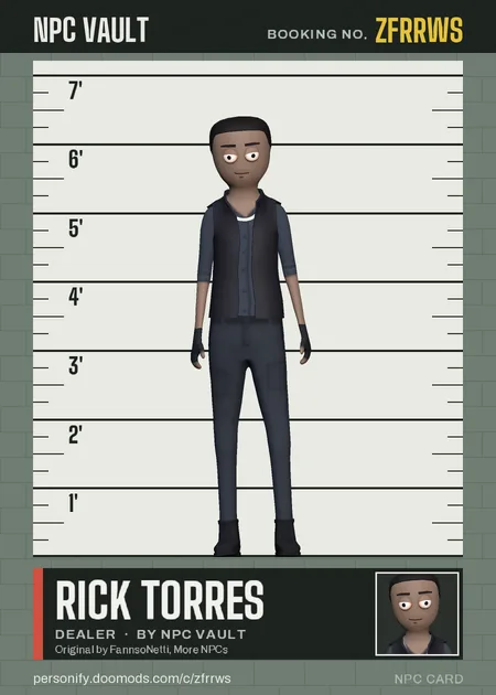 Rick Torres, dealer, on the height chart